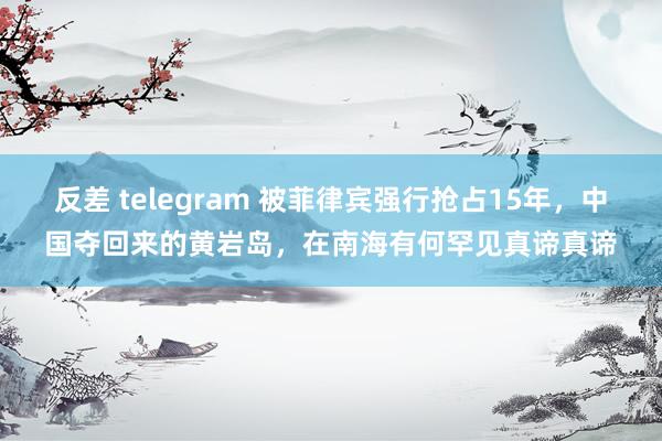 反差 telegram 被菲律宾强行抢占15年，中国夺回来的黄岩岛，在南海有何罕见真谛真谛