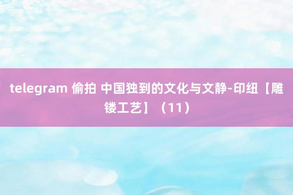 telegram 偷拍 中国独到的文化与文静-印纽【雕镂工艺】（11）